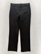 Quince Stretch Ponte Straight Leg Pants Womens Medium Petite Black Pull On NWT
