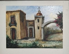 Lemus Mexican Original Oil Painting Vintage Mexico Art Hacienda Mexicana