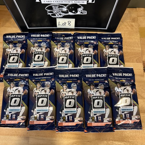 2024 Panini Donruss Optic Football NFL Value Fat Cello Packs - Lot of 10 Packs