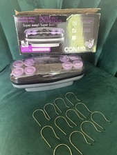 Conair Heat Waves Velvet Jumbo Hot Rollers Curlers Set With Box Gently Used