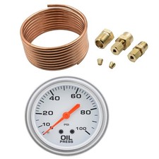 2-58 Inch Mechanical Oil Pressure Gauge Copper Tubing Kit