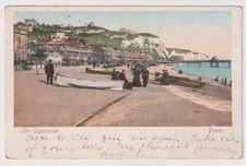 The Esplanade Dover White Cliffs Castle View Early 1900s England Postcard