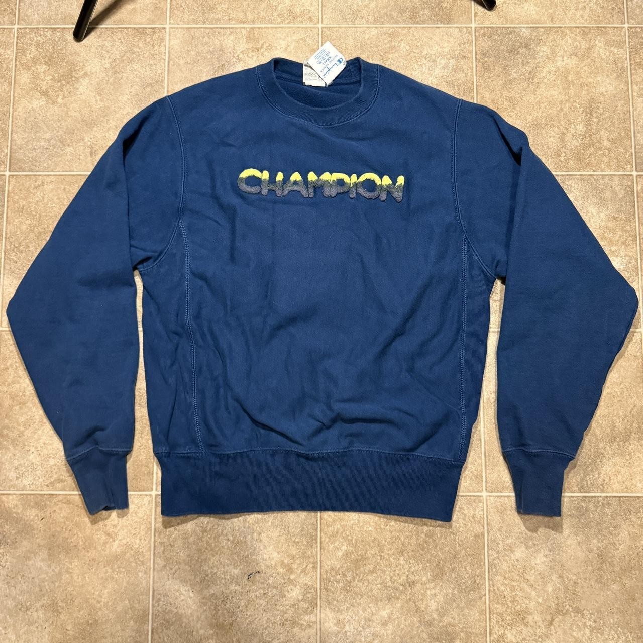 Vintage Champion Reverse Weave Blue Crewneck Small