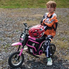 24V 350W Electric Dirt Bike Up to 15 MPH w/ Twist Grip Throttle, Pink