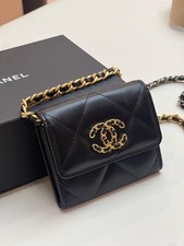Chanel 19Bag Flap Bag Lambskin Quilted Chain Crossbody Black [Duties Paid]