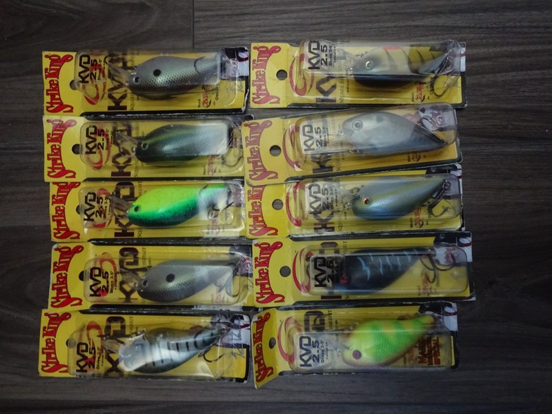 10 Various Strike King Kevin Vandam 2.5 Square Bill Crankbaits