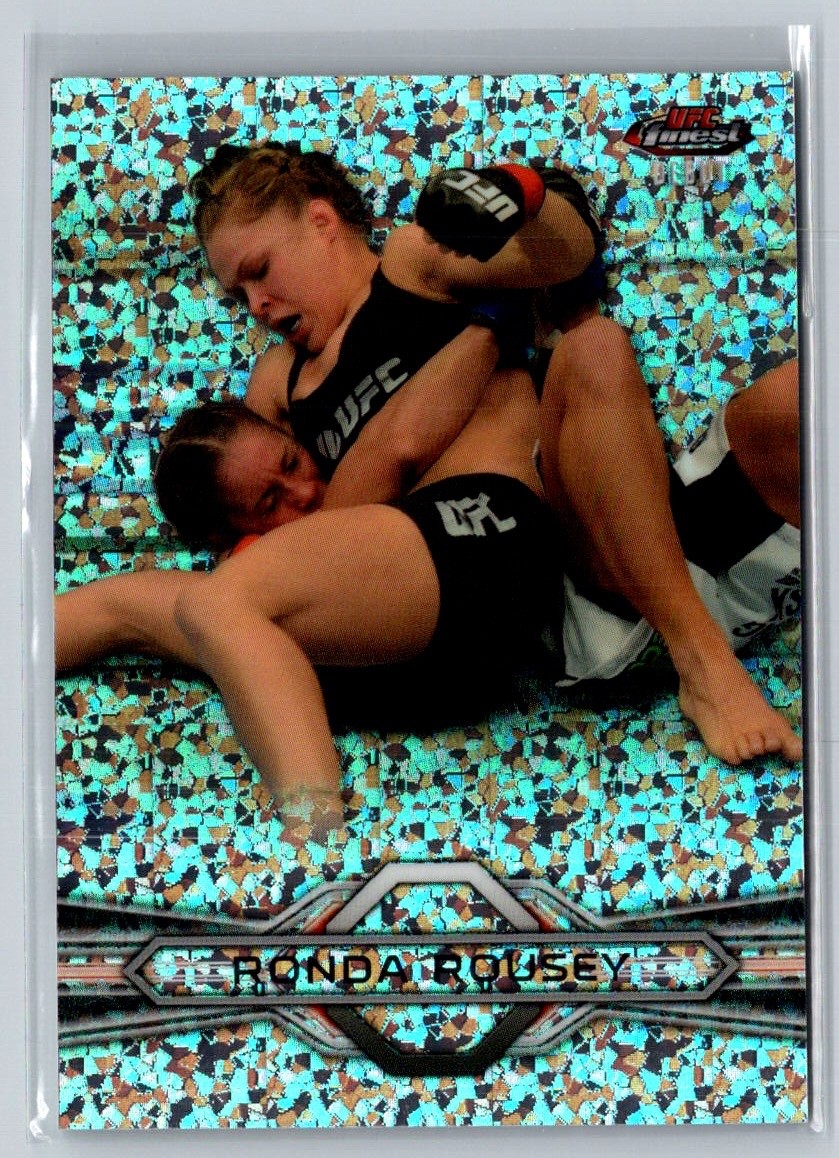 2013 Topps Finest DIAMOND REFRACTOR Ronda Rousey #30 UFC MMA Fighter Card