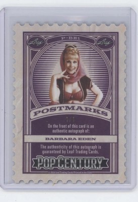 2026 Leaf Pop Century Postmarks Barbara Eden 1/1 Authentic