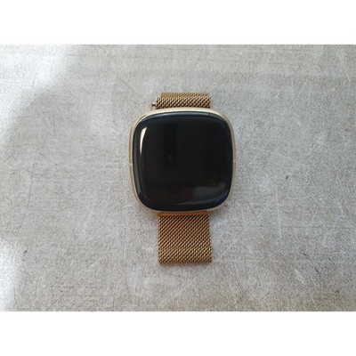 Fitbit Versa Smartwatch Gold Edelstahlarmband Pulsmesser für Ersatzteile