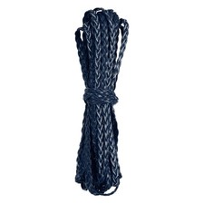 Flat Braided Leather Cord 5mm 5m Dark Blue Craft Strip for Jewelry 16.4ft