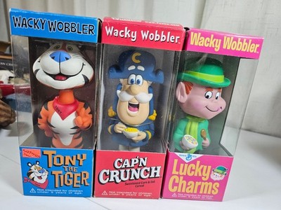 Funko Wacky Wobbler Lot of 3 - Tony The Tiger, Captain Crunch, Lucky Charms