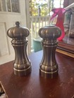 Sliver Brushed Pepper Mill/Salt Shaker Set VGC