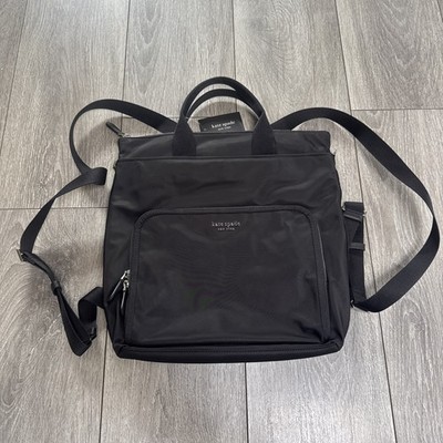 NWT - Kate Spade New York Sam Ksnyl Black Nylon Convertible