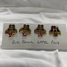 Vintage Bud Bowl II and IV Football Event Tack Pins Set of 4 Bud Bowl pins — photo 1