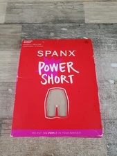 Spanx Power Short Sz 1X Shaper Soft Nude Stretch 