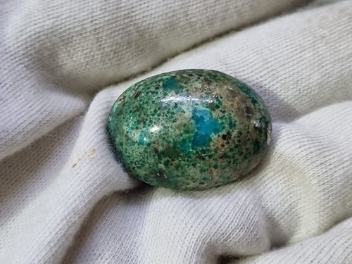 Pietra Preziosa Sciolta Forma Ovale Turchese Naturale Certificata Non Trattata 40,36 Ct - Foto 5 di 6