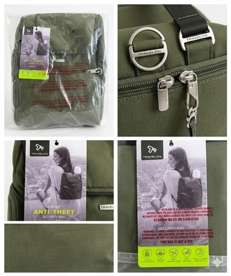 Travelon Anti-Theft Heritage Backpack Olive Green RFID NWT Travel Vacation
