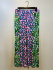 New Lilly Pulitzer Bal Harbour Palazzo Pants I Spy Turquoise Shore Small