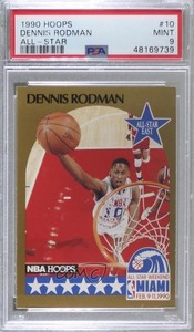 1990-91 NBA Hoops All-Star Game Dennis Rodman #10 PSA 9 MINT HOF