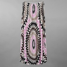 Emilio Pucci Rayon Silk Maxi Skirt Geometric Multicolor I40 US6