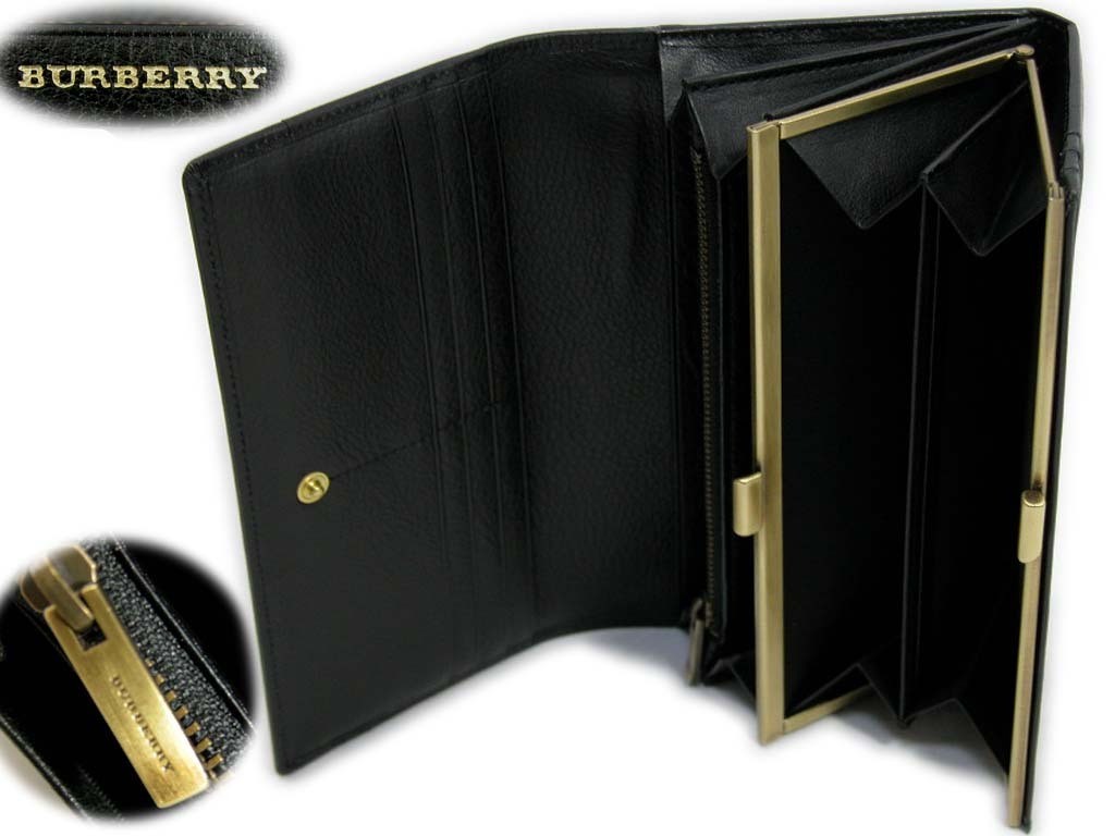 Rare Brand new Burberry Zippered Enamel High end Coin Purse Long Wallet Cowhide image 2