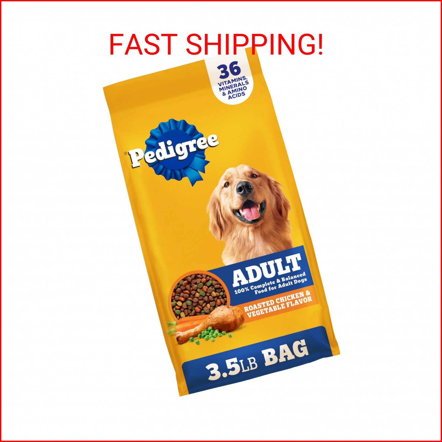Pedigree Complete Nutrition Adult Dry Dog Food, Roasted Chicken & Vegetable Flav