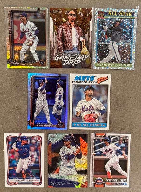 MLB BASEBALL TOPPS 2025-2026 FRANCISCO LINDOR CARD LOT NEW YORK METS NO DUPES*