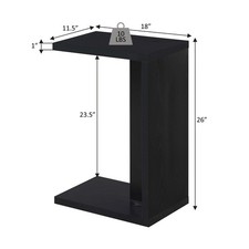 Convenience Concepts Northfield Admiral C End Table in Black Wood Finish