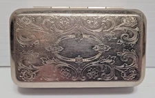 VINTAGE ENGRAVED BUSINESS CARD HOLDER CASE