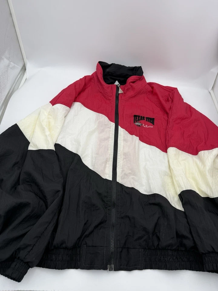 Vintage Texas Tech 90s Red Oak Sportswear Windbreaker Jacket Size XL (Oversized) - Image 2 of 4