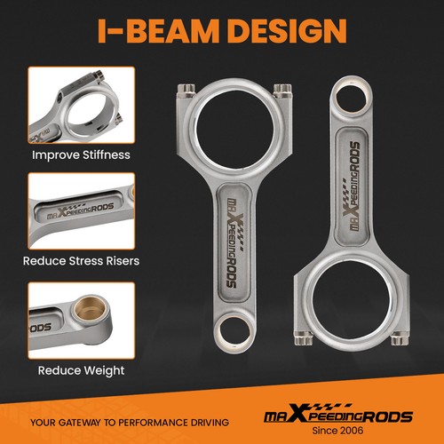 I-Schaft Pleuel Connecting Rods ARP 2000 for Honda Acura K20 K20A2 K20Z1 K20Z3 - Picture 7 of 17