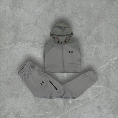 Ensemble Under Armour Homme M Gris Survêtement Complet Hoodie Jogging - Photo 1/4