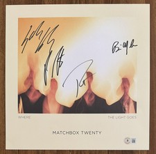 Matchbox Twenty 20 Where Light Goes Vinyl & Signed Autograph Cover Photo BAS COA