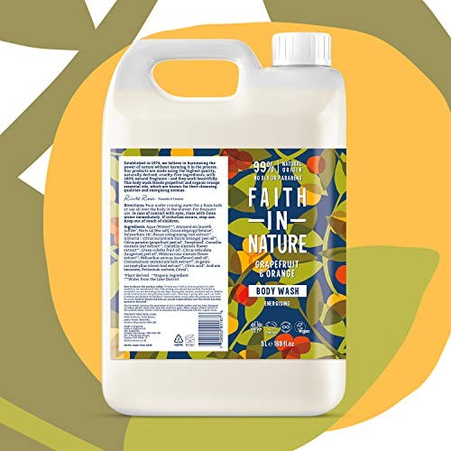 Faith In Nature Natural Grapefruit & Orange Body Wash, Energising Shower Gel, - Picture 2 of 5