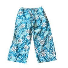 Lilly Pultizer Vintage V2K Blue TIger Floral Jungle Print Pants Size Medium