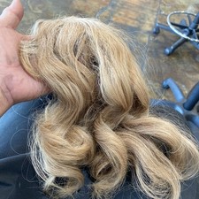 Curly human Hair for antique or modern dolls WIG size