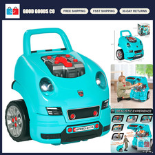 Truck Engine Toy for Kids 3 Lights, Sounds Steering Wheel Blue Vehicle