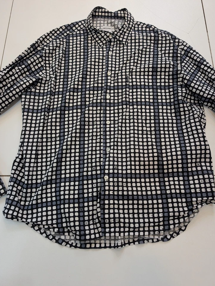MOSCHINO SHIRT - Size XXL - Cool Print  Fabulous Cool VINTAGE Archive VERY RARE - Image 3 of 4
