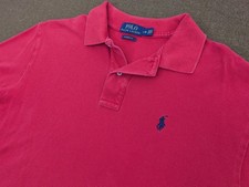 Polo Ralph Lauren Vintage Polo Shirt Size L Large Red Short Sleeve Cotton 90s