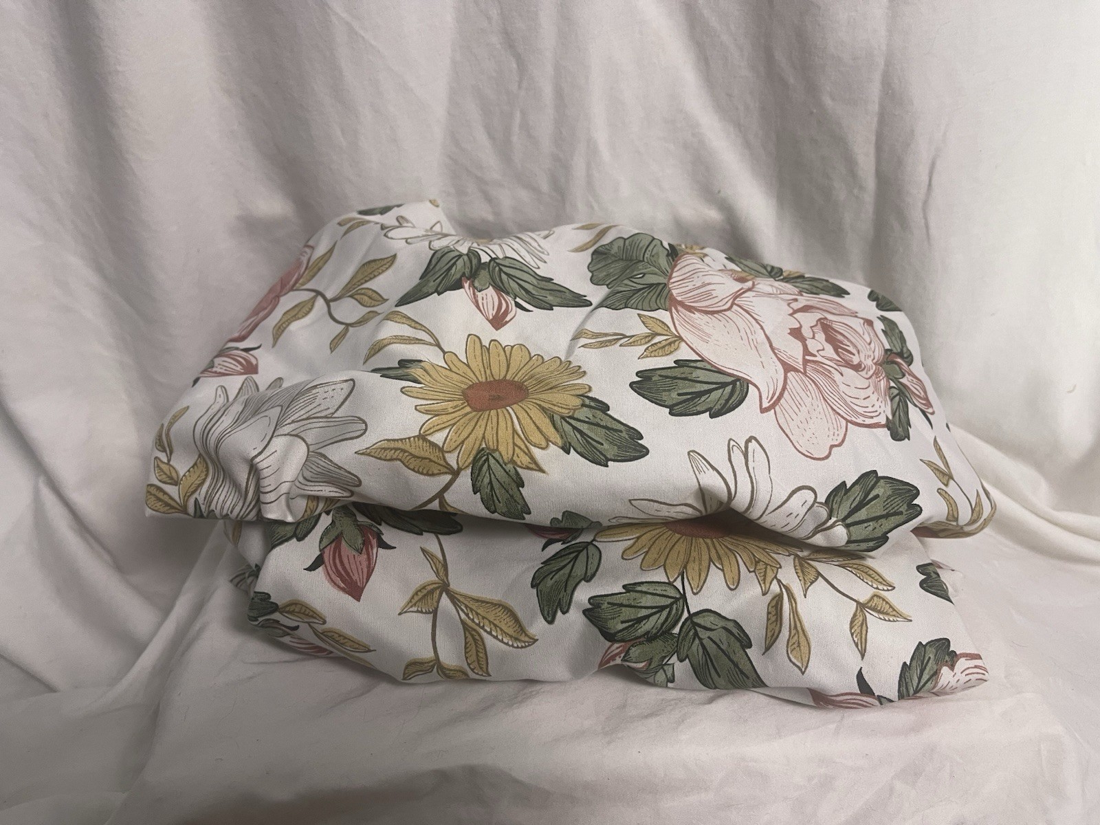 Sweet JoJo designs floral BoHo girls fitted pink yellow  pack N play Sheets Set