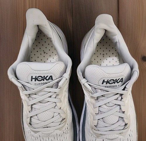 Hoka One Mens Clifton 8 Wide Running Shoes Sz 11 2E Knit Mesh Read Desc - Picture 7 of 24