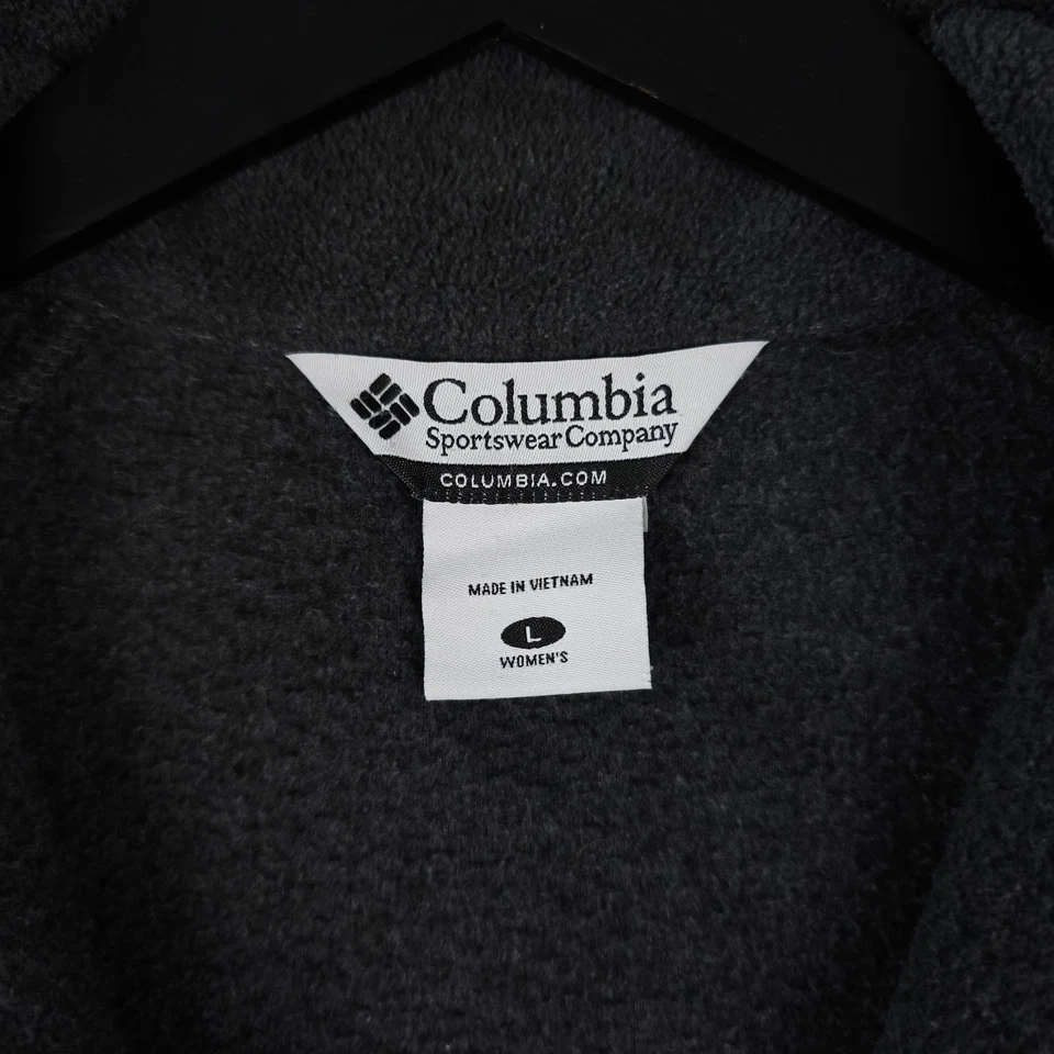 Chaqueta Columbia para mujer grande gris Benton Springs cremallera completa polar al aire libre senderismo Foto 3 de 4