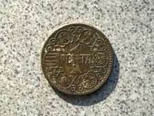 1944 Spain 1 Peseta Old World Coin World War !! rare patina!