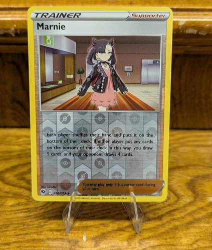 Pokemon Champion's Path Set Marnie Card 56/73 Rare Reverse Holofoil | NM