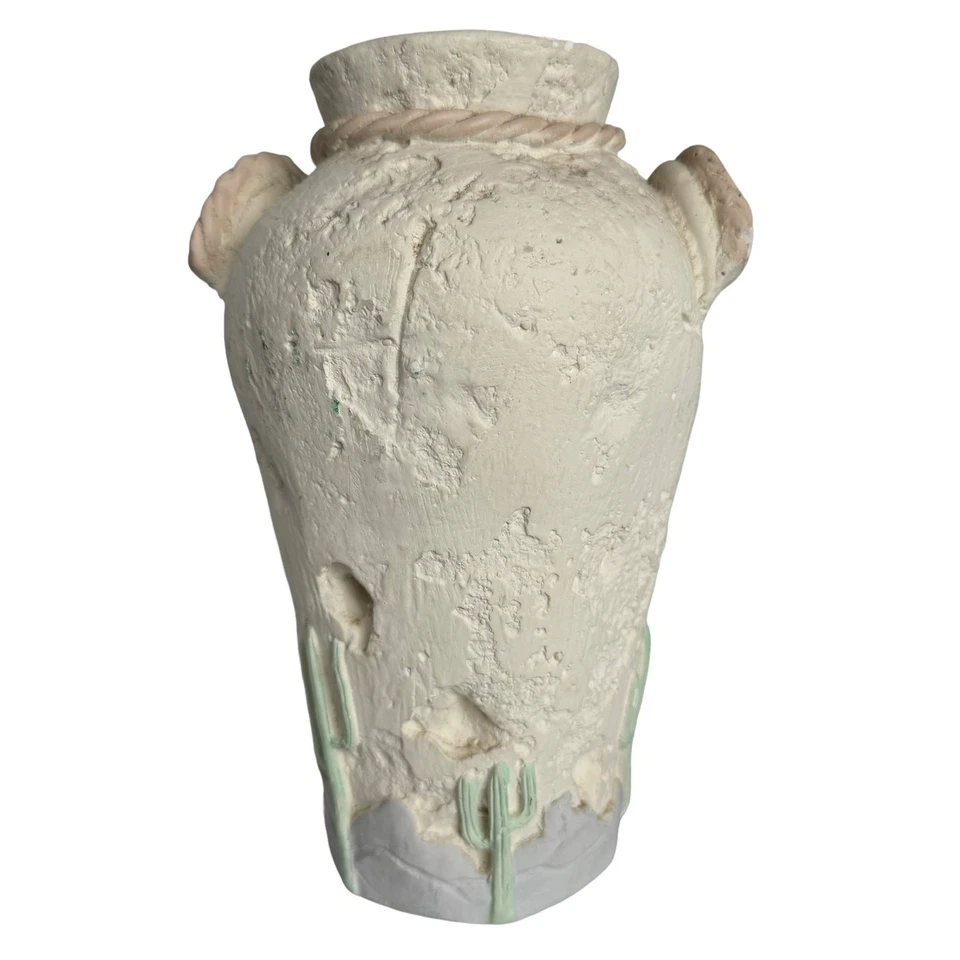 Jarrón vintage pastel suroeste decoración del hogar cerámica rosa occidental Foto 3 de 4