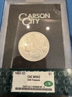 FOR PALMBEACHCOINEXCHANGE 1882-CC $1 Morgan Silver Dollar GSA CAC MS62
