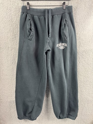 Ecko Unltd graue Jogginghose Sweathose 3 Taschen / Ankle Zip Herren L Vintage
