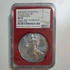 U.S. Mint 2016-W American Silver Eagle Burnished Lettered Edge NGC MS70