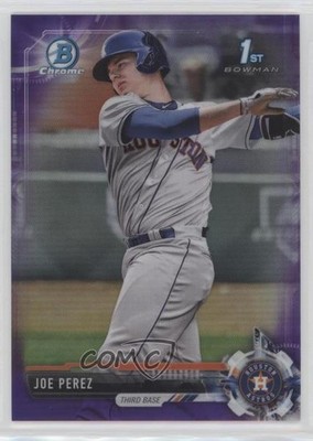 2017 Bowman Draft Chrome Purple Refractor 51/250 Joe Perez #BDC-187 3f0