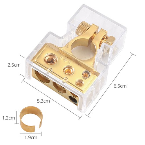 2 Stück 4/8 GA AWG Stärke Positiver Batteriepol Stecker Post Negativer Anschluss - Bild 2 von 10